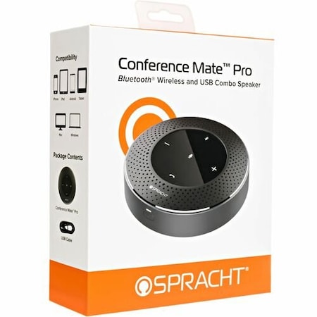 Spracht Speaker, Conference, Wireless/USB, 7-Watt, 13Hour, BK SPTMCP4010